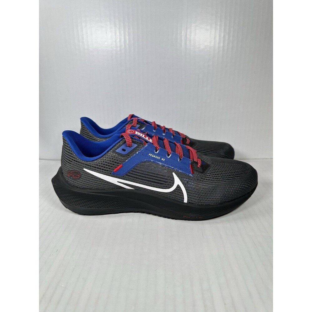 Size 9 Nike Zoom Pegasus 40 Buffalo Bills NFL Mens Shoes Black Blue DZ5976-001